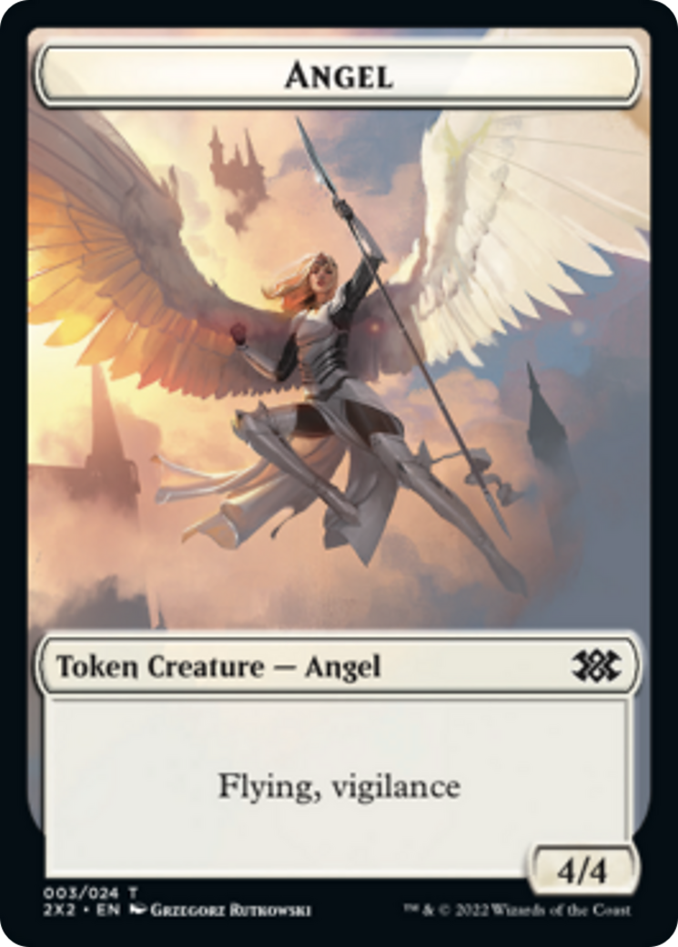 Egg // Angel Double-sided Token [Double Masters 2022 Tokens] | Event Horizon Hobbies CA