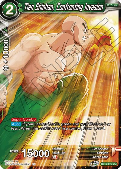 Tien Shinhan, Confronting Invasion (BT15-078) [Saiyan Showdown] | Event Horizon Hobbies CA