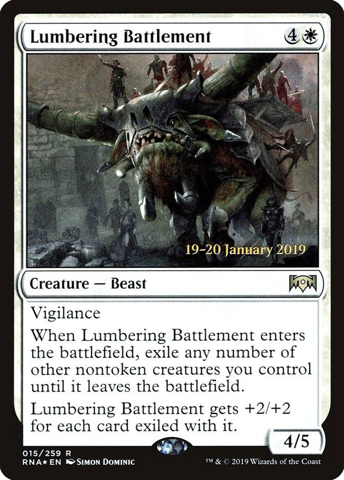 Lumbering Battlement [Ravnica Allegiance Prerelease Promos] | Event Horizon Hobbies CA