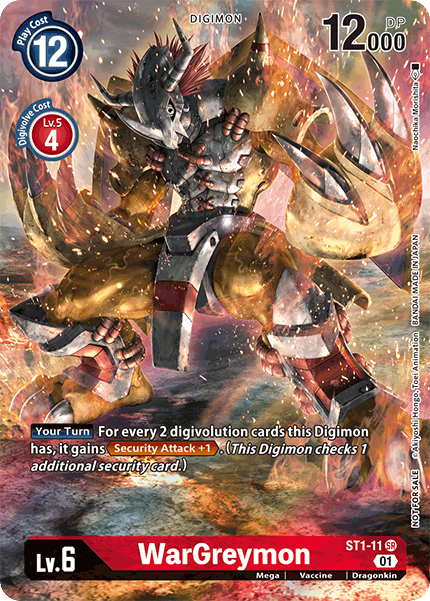 WarGreymon [ST1-11] (Premier Event) [Starter Deck: Gaia Red Promos] | Event Horizon Hobbies CA