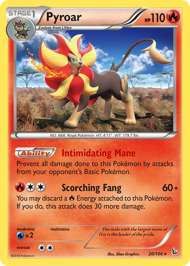 Pyroar (20/106) [XY: Flashfire] | Event Horizon Hobbies CA