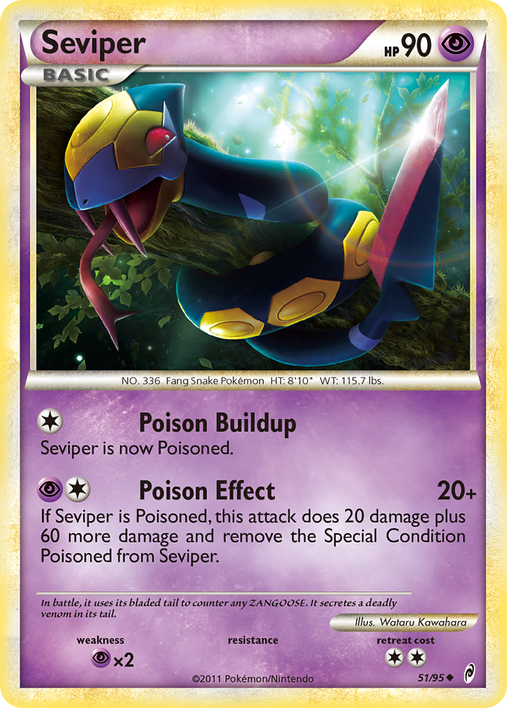 Seviper (51/95) [HeartGold & SoulSilver: Call of Legends] | Event Horizon Hobbies CA