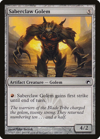 Saberclaw Golem [Scars of Mirrodin] | Event Horizon Hobbies CA