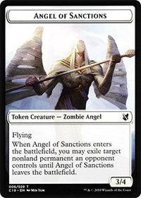 Angel of Sanctions // Horror Double-sided Token [Commander 2019 Tokens] | Event Horizon Hobbies CA