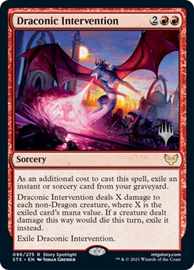 Draconic Intervention (Promo Pack) [Strixhaven: School of Mages Promos] | Event Horizon Hobbies CA