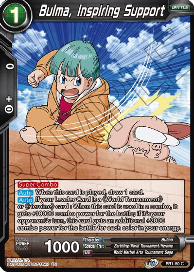 Bulma, Inspiring Support (EB1-50) [Battle Evolution Booster] | Event Horizon Hobbies CA