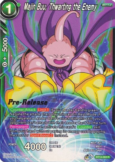 Majin Buu, Thwarting the Enemy (BT14-083) [Cross Spirits Prerelease Promos] | Event Horizon Hobbies CA