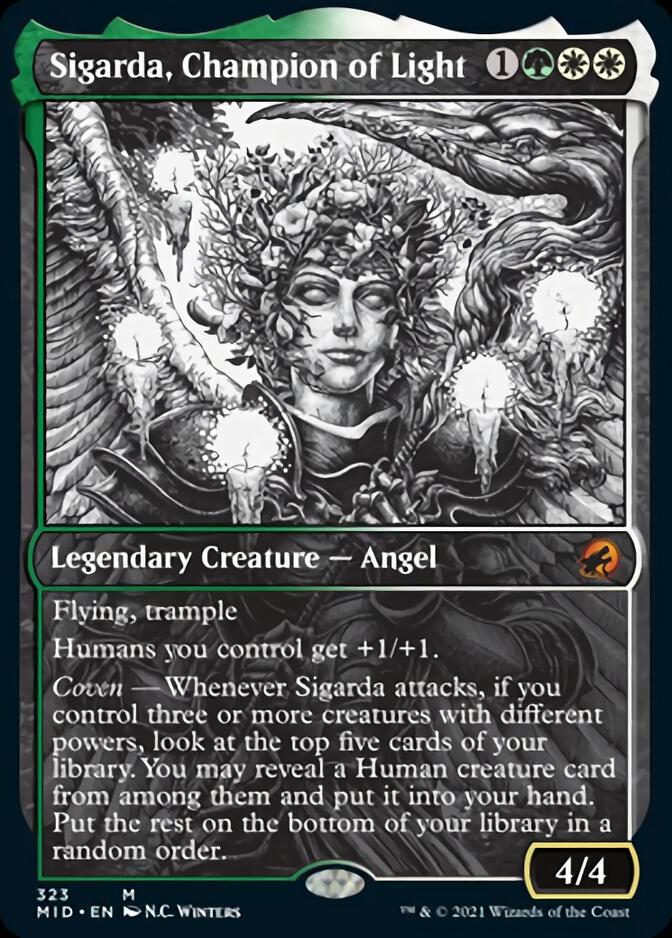 Sigarda, Champion of Light (Showcase) [Innistrad: Midnight Hunt] | Event Horizon Hobbies CA