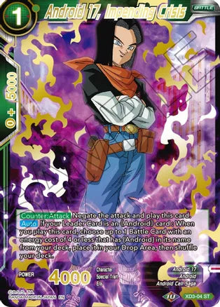 Android 17, Impending Crisis (Gold Stamped) (XD3-04) [Mythic Booster] | Event Horizon Hobbies CA