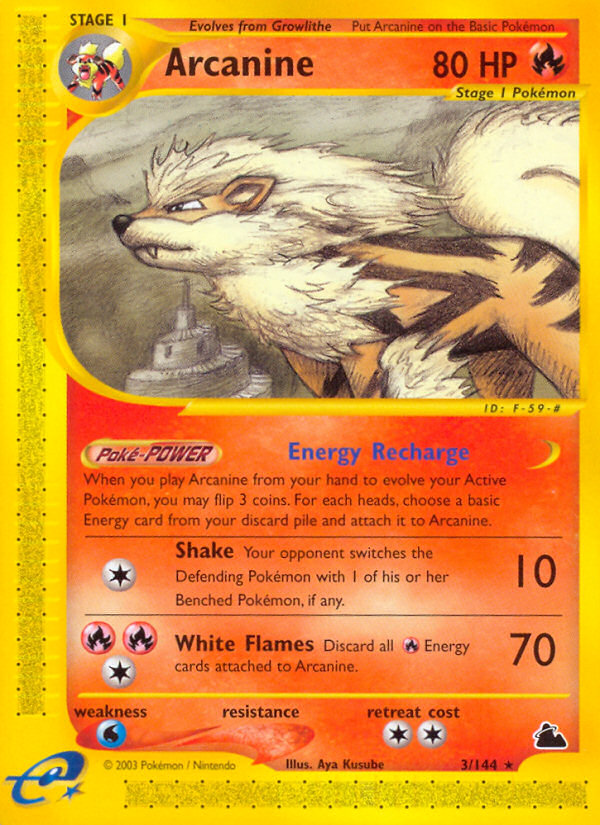 Arcanine (3/144) [Skyridge] | Event Horizon Hobbies CA