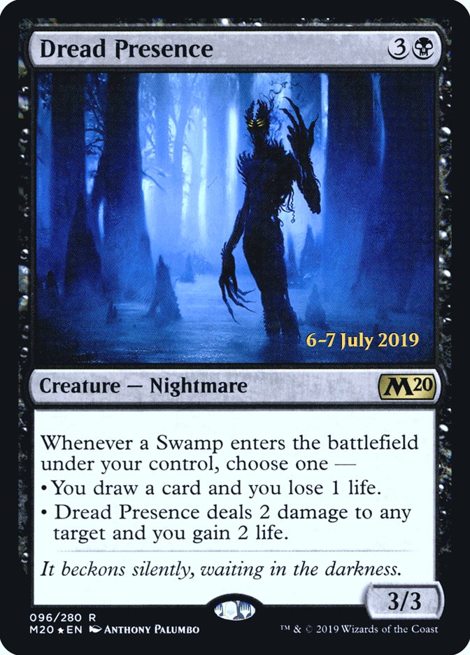 Dread Presence  [Core Set 2020 Prerelease Promos] | Event Horizon Hobbies CA