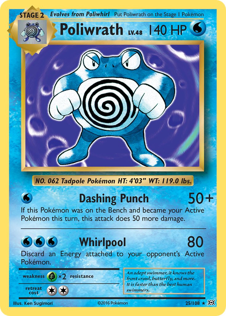 Poliwrath (25/108) (Theme Deck Exclusive) [XY: Evolutions] | Event Horizon Hobbies CA