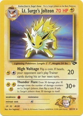 Lt. Surge's Jolteon (28/132) [Gym Challenge Unlimited] | Event Horizon Hobbies CA