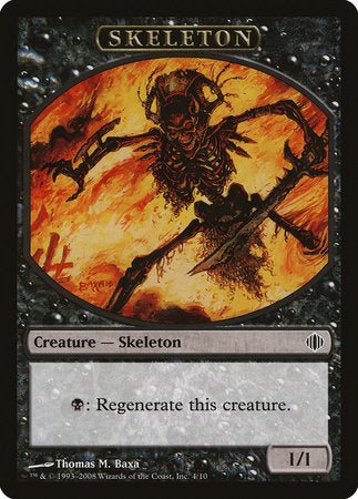 Skeleton Token [Shards of Alara Tokens] | Event Horizon Hobbies CA