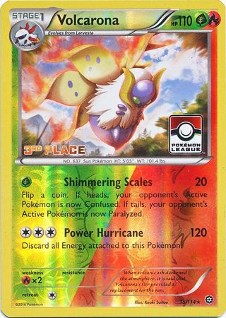 Volcarona (15/114) (League Promo 3rd Place) [XY: Steam Siege] | Event Horizon Hobbies CA