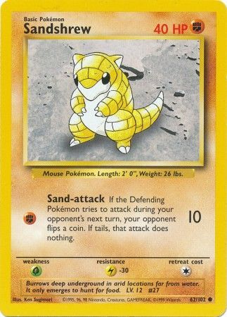 Sandshrew (62/102) [Base Set Unlimited] | Event Horizon Hobbies CA