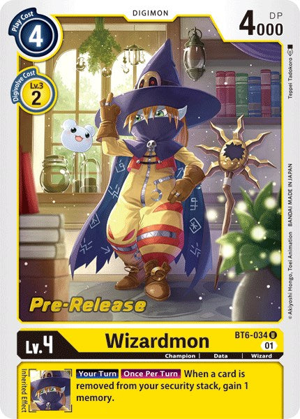 Wizardmon [BT6-034] [Double Diamond Pre-Release Cards] | Event Horizon Hobbies CA