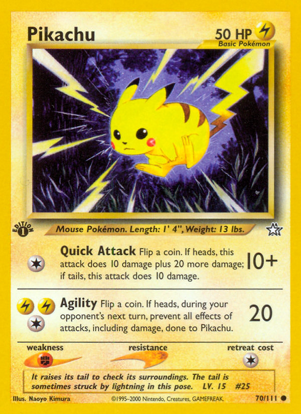 Pikachu (70/111) [Neo Genesis 1st Edition] | Event Horizon Hobbies CA