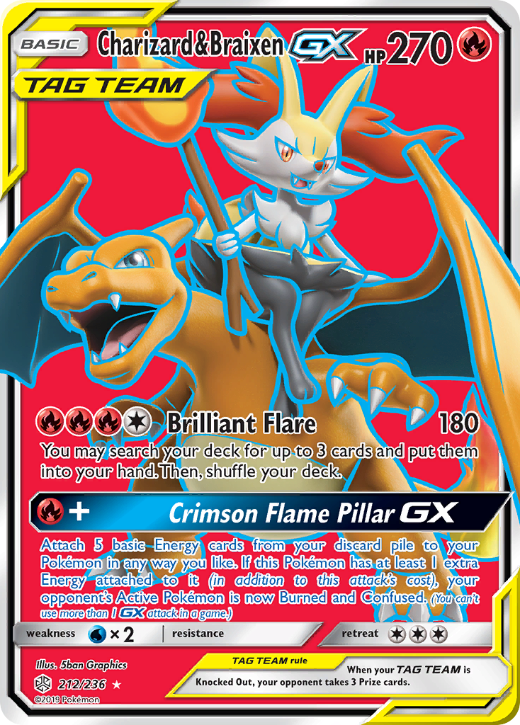 Charizard & Braixen GX (212/236) [Sun & Moon: Cosmic Eclipse] | Event Horizon Hobbies CA