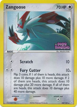 Zangoose (34/110) (Stamped) [EX: Holon Phantoms] | Event Horizon Hobbies CA