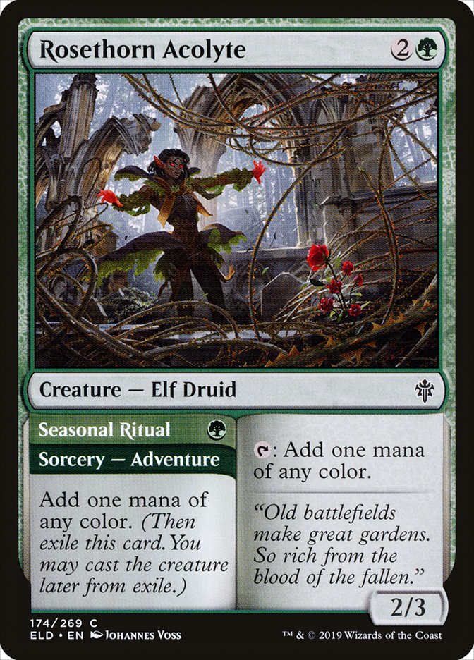 Rosethorn Acolyte // Seasonal Ritual [Throne of Eldraine] | Event Horizon Hobbies CA