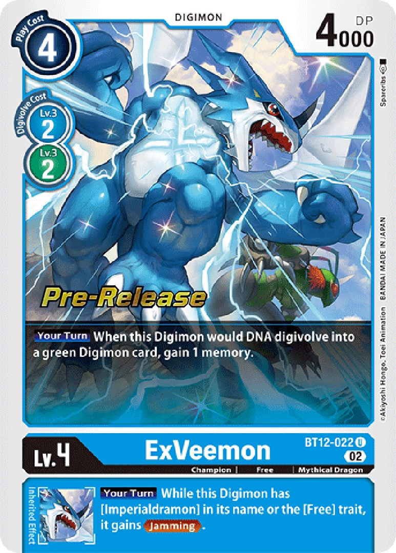 ExVeemon [BT12-022] [Across Time Pre-Release Cards] | Event Horizon Hobbies CA