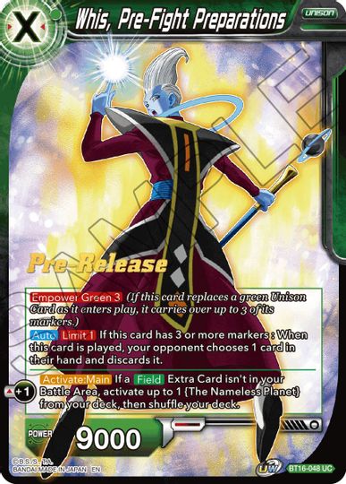 Whis, Pre-Fight Preparations (BT16-048) [Realm of the Gods Prerelease Promos] | Event Horizon Hobbies CA