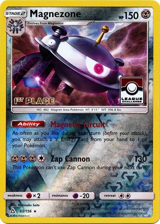 Magnezone (83/156) (League Promo 1st Place) [Sun & Moon: Ultra Prism] | Event Horizon Hobbies CA