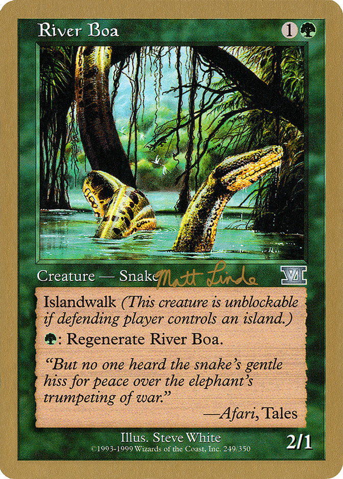 River Boa (Matt Linde) [World Championship Decks 1999] | Event Horizon Hobbies CA