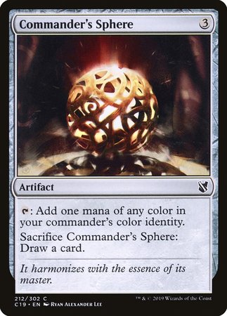 Commander's Sphere [Commander 2019] | Event Horizon Hobbies CA