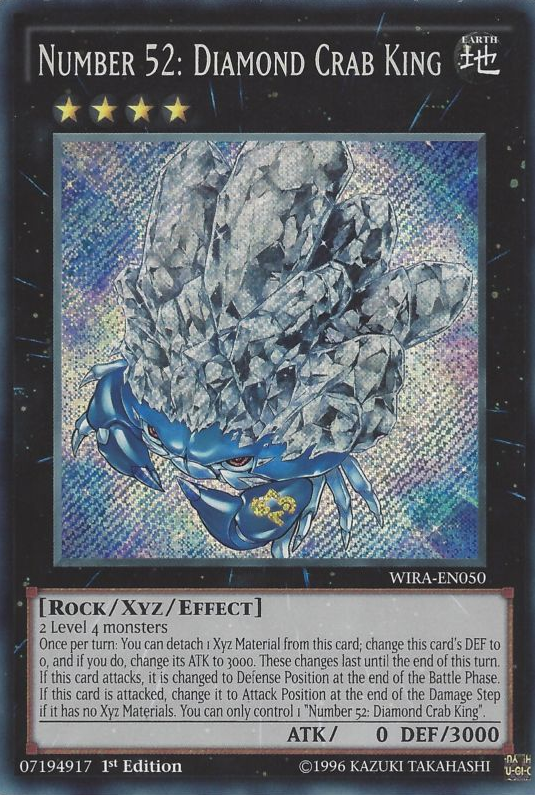 Number 52: Diamond Crab King [WIRA-EN050] Secret Rare | Event Horizon Hobbies CA