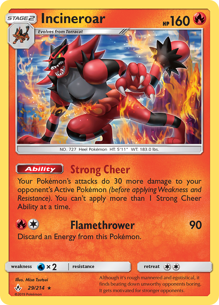 Incineroar (29/214) [Sun & Moon: Unbroken Bonds] | Event Horizon Hobbies CA