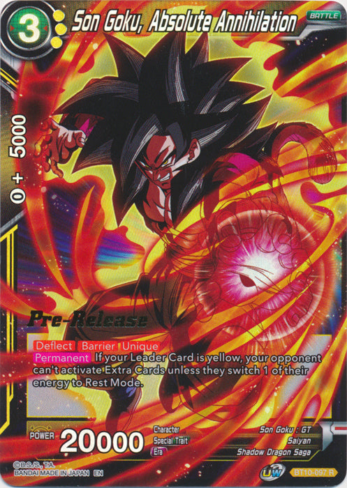 Son Goku, Absolute Annihilation (BT10-097) [Rise of the Unison Warrior Prerelease Promos] | Event Horizon Hobbies CA