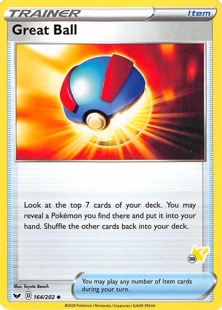 Great Ball (164/202) (Pikachu Stamp #38) [Battle Academy 2022] | Event Horizon Hobbies CA