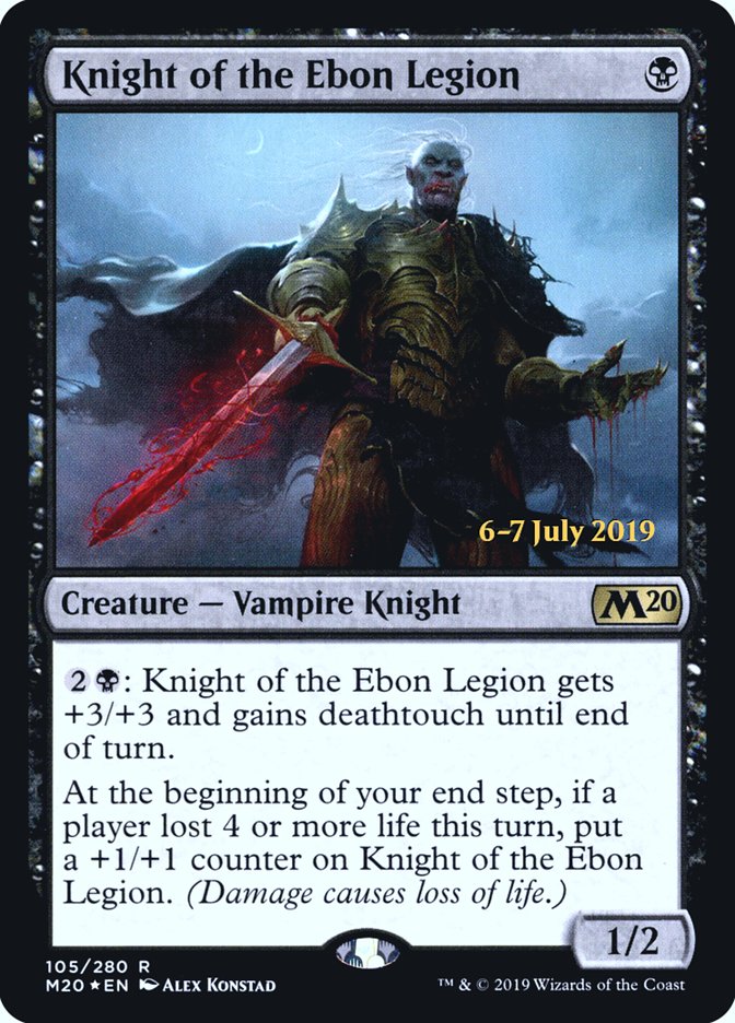 Knight of the Ebon Legion  [Core Set 2020 Prerelease Promos] | Event Horizon Hobbies CA