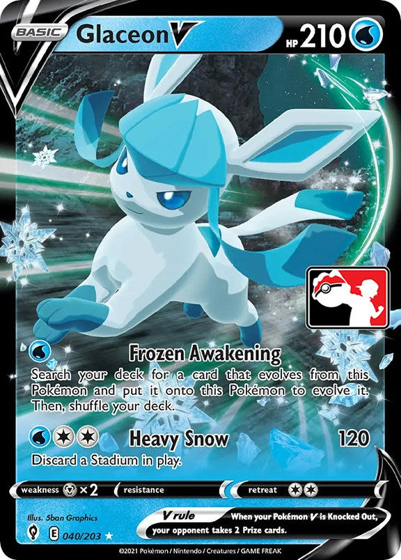 Glaceon V (040/203) [Prize Pack Series One] | Event Horizon Hobbies CA