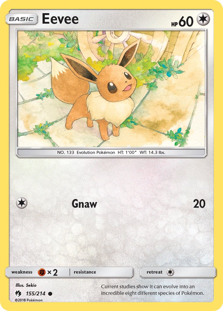 Eevee (155/214) (Let's Play, Eevee Cracked Ice Holo) (Theme Deck Exclusives) [Sun & Moon: Lost Thunder] | Event Horizon Hobbies CA