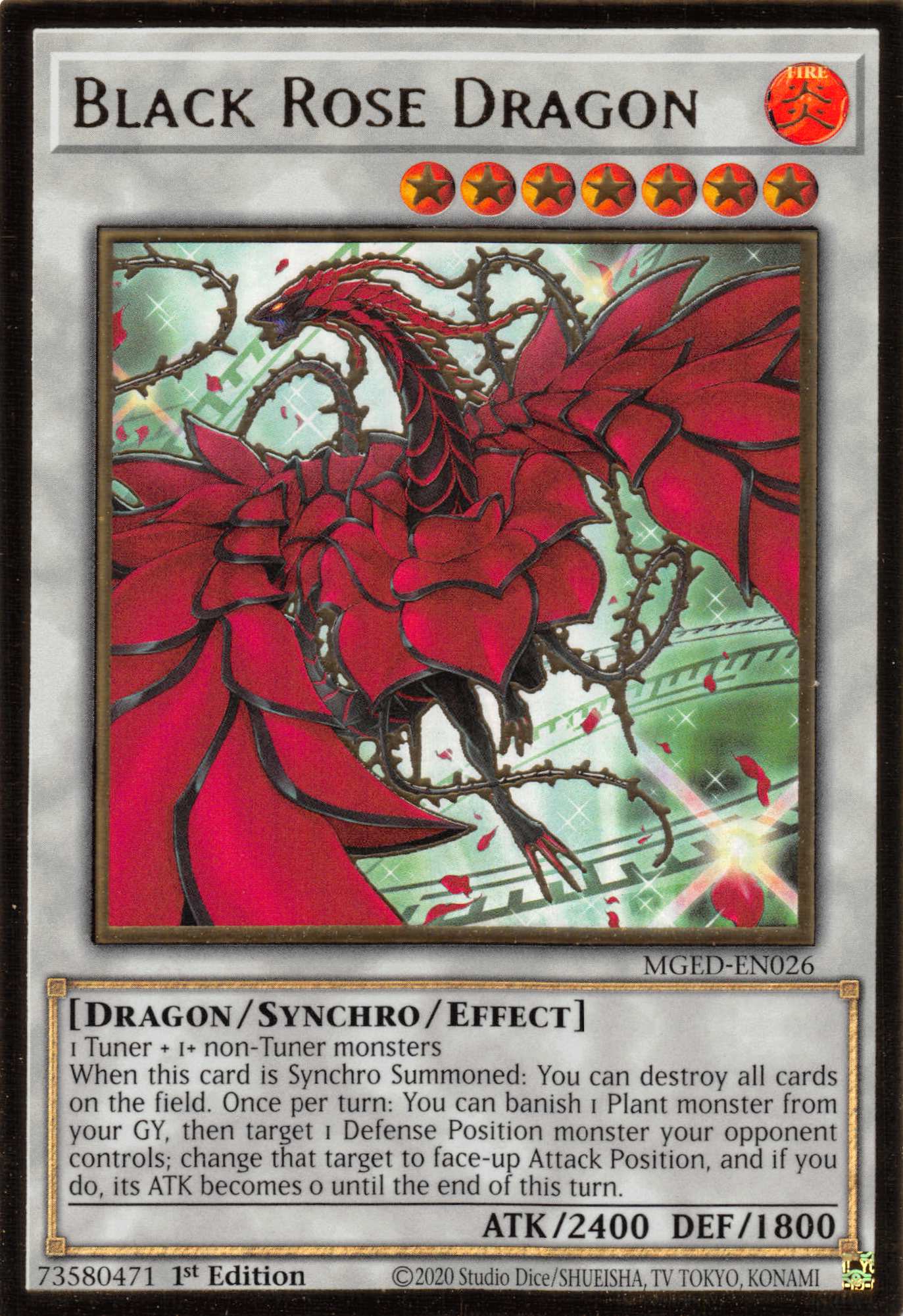Black Rose Dragon (Alternate Art) [MGED-EN026] Gold Rare | Event Horizon Hobbies CA