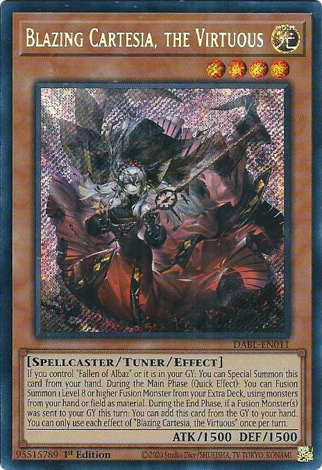 Blazing Cartesia, the Virtuous [DABL-EN011] Secret Rare | Event Horizon Hobbies CA