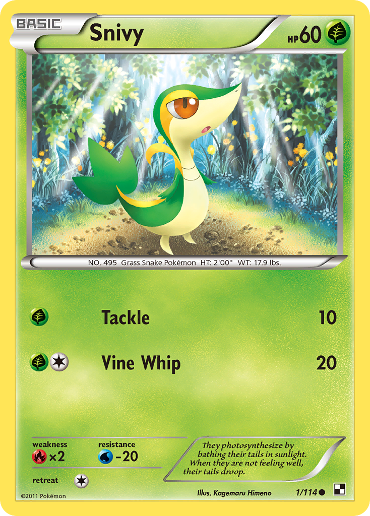 Snivy (1/114) (Cosmos Holo) [Black & White: Base Set] | Event Horizon Hobbies CA