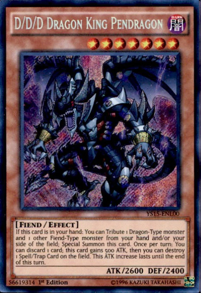 D/D/D Dragon King Pendragon [YS15-ENL00] Secret Rare | Event Horizon Hobbies CA