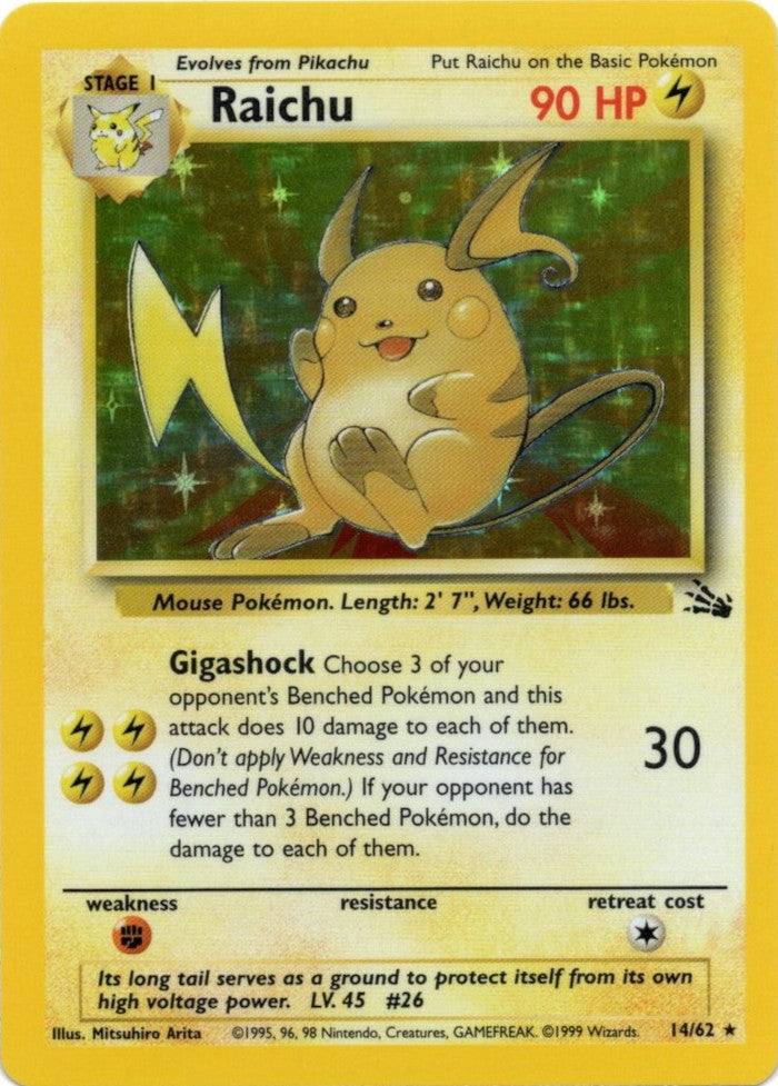 Raichu (14/62) [Fossil Unlimited] | Event Horizon Hobbies CA