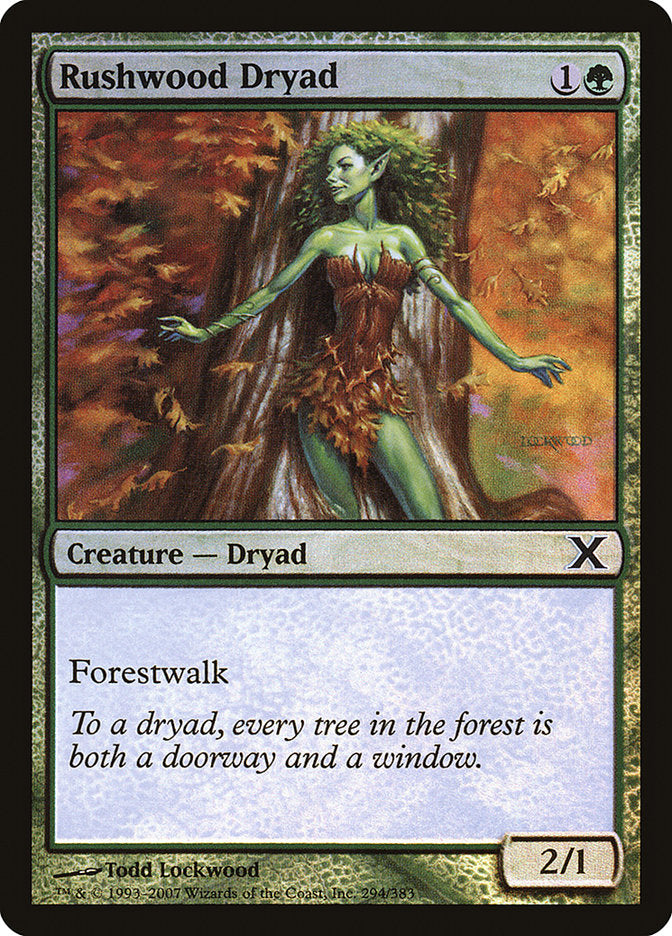 Rushwood Dryad (Premium Foil) [Tenth Edition] | Event Horizon Hobbies CA