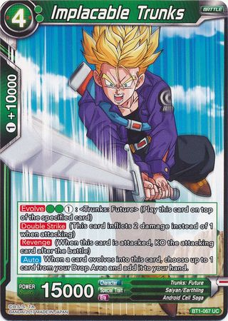 Implacable Trunks (BT1-067) [Galactic Battle] | Event Horizon Hobbies CA