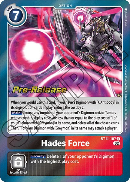 Hades Force [BT11-107] [Dimensional Phase Pre-Release Promos] | Event Horizon Hobbies CA