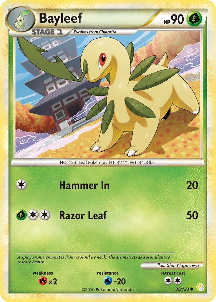 Bayleef (35/123) [HeartGold & SoulSilver: Base Set] | Event Horizon Hobbies CA