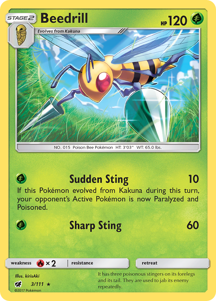 Beedrill (3/111) [Sun & Moon: Crimson Invasion] | Event Horizon Hobbies CA