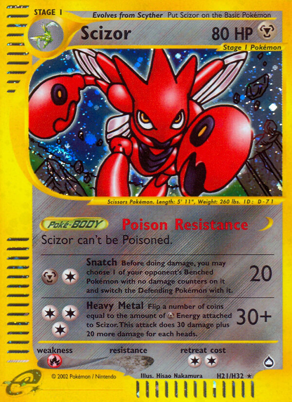 Scizor (H21/H32) [Aquapolis] | Event Horizon Hobbies CA