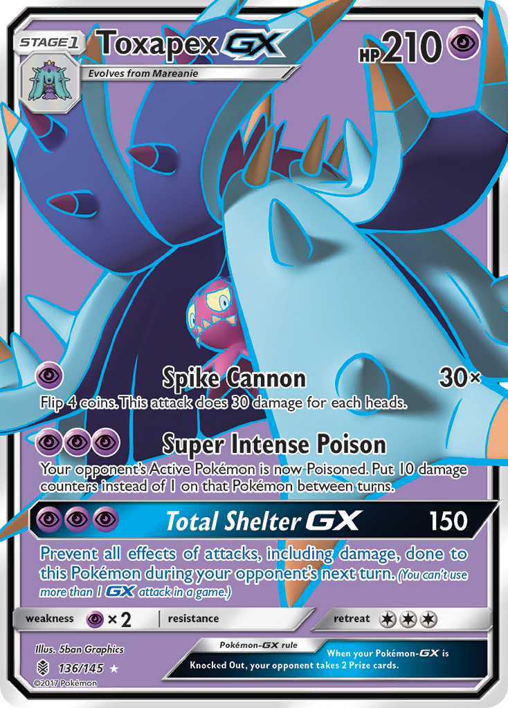 Toxapex GX (136/145) [Sun & Moon: Guardians Rising] | Event Horizon Hobbies CA