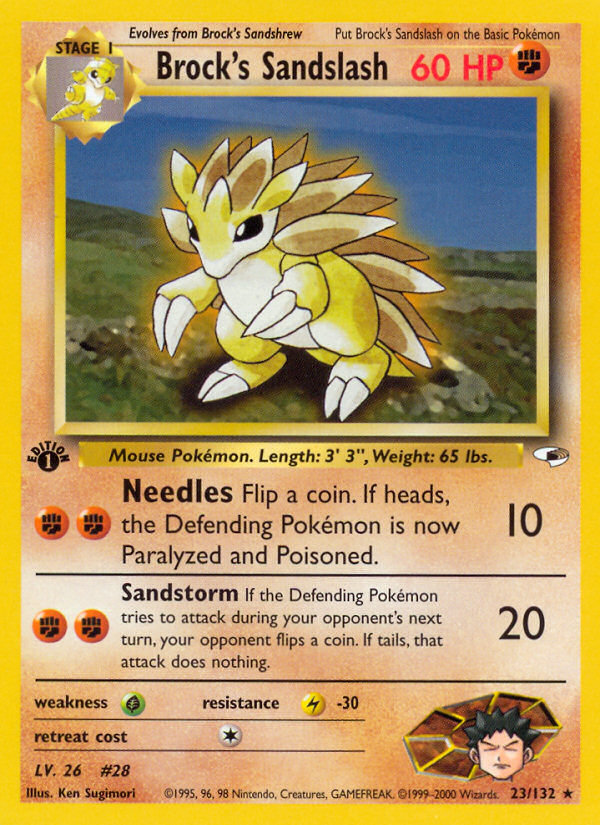 Brock's Sandslash (23/132) [Gym Heroes 1st Edition] | Event Horizon Hobbies CA